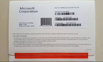 ซอฟต์แวร์ Microsoft Windows Activation CoA Sticker Pro