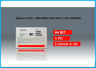 ระบบปฏิบัติการใบอนุญาต Microsoft Win10 Pro OEM - ผู้ใช้ French DVD 1 ผู้ใช้ 100% ออนไลน์