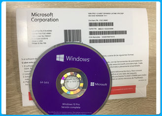 ต้นฉบับ Microsoft Windows 10 Pro ซอฟต์แวร์ OEM pack 64BIT FQC-08981 Spanish Version