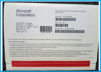 ฉบับภาษาอังกฤษ Microsoft Windows 10 Pro Software คีย์การอนุญาต OEM คีย์ 32/64 บิต