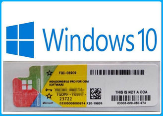 คีย์ win10 pro คีย์เปิดใช้งานออนไลน์ Microsoft Windows 10 Pro ซอฟต์แวร์ 64 บิต OEM Pack FQC-08983