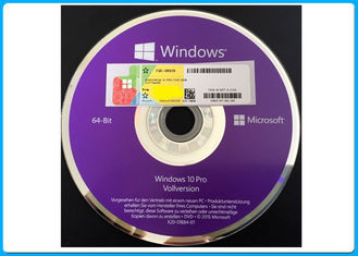 Win Pro 10 64Bit Microsoft Windows 10 Pro ซอฟต์แวร์ DVD COA คีย์การเปิดใช้งานออนไลน์ 100%