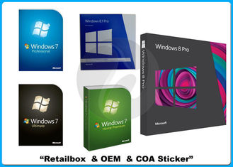ต้นฉบับ Windows 7 Pro Retail Box Windows 7 คืนค่าซอฟต์แวร์ดีวีดีซ่อมแซม