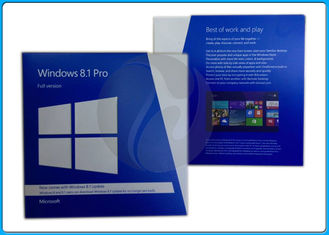 ต้นฉบับ Microsoft Windows 8.1 กล่องขายปลีก / OEM DVD 32 บิต / ตัวสร้างระบบ 64 บิต OEM / คีย์ FPP