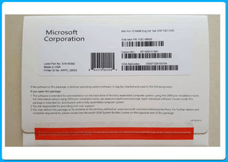 ภาษาอังกฤษโปร 64 บิตซอฟต์แวร์ Microsoft Windows OEM FPP Key Life Time Warranty