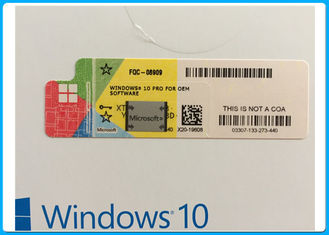 ซอฟต์แวร์ Microsoft Windows 10 Pro ดั้งเดิมของแท้ 64 บิตรัสเซีย 1pk DSP OEI DVD FQC-08909
