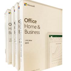 Microsoft Office 2019 บ้าน &amp; รหัสภาษาอังกฤษธุรกิจ 100% รุ่นเปิดใช้งานออนไลน์ Retail Box Office 2019 HB