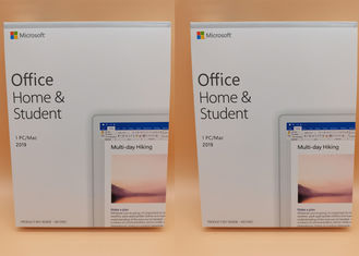 Microsoft Office 2019 บ้านและนักเรียน การเปิดใช้งานออนไลน์ 100% เวอร์ชันภาษาอังกฤษชนิดบรรจุกล่อง Office 2019 HS Key สำหรับ Mac/PC